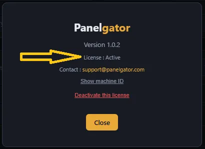 Check the license status