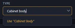 Entering a new type attribute