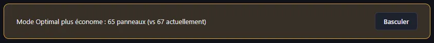 avertissement automatique d'un meilleur choix d'alignement