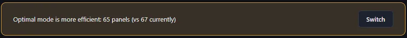 Automatic warning of a better alignment choice