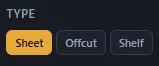 Stock entry type selector